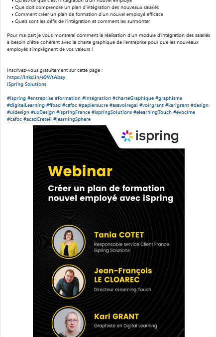 Webinaire iSpring et design graphique